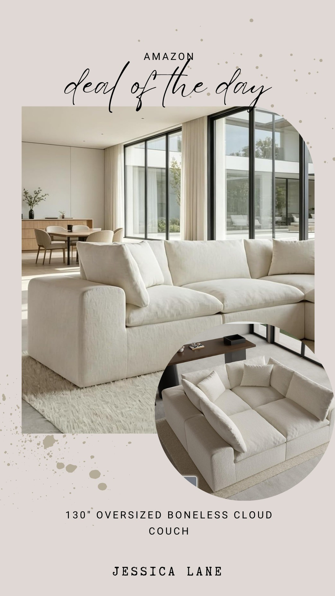 This oversized cloud couch is the ultimate spot for lounging and brings a high-end look to any living room. Upgrade your space while it’s on deal.#amazonhome #interiordesign #livingroomdecor #homedeals

#LTKSaleAlert #LTKHome