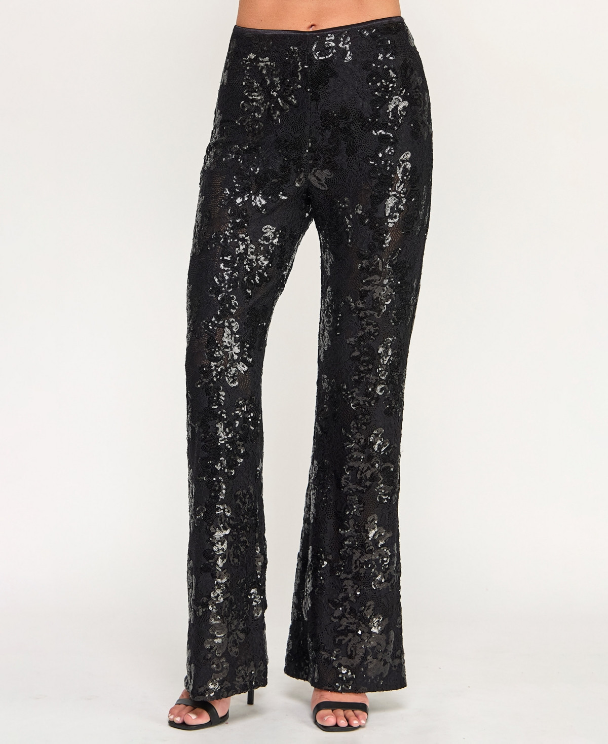 Seni & Cade Junior's Sequin Flare Pull-On Pants - Black | Macy's