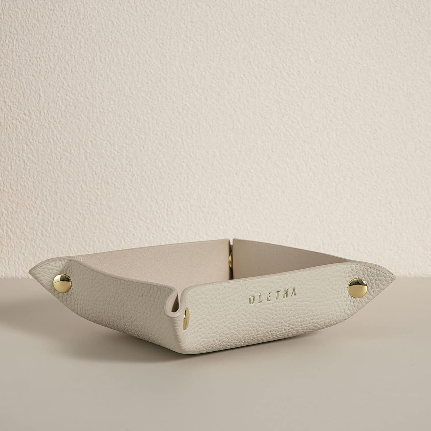 OLETHA Foldable Valet Tray, Travel Essentials for Women, Light Taupe | Amazon (US)
