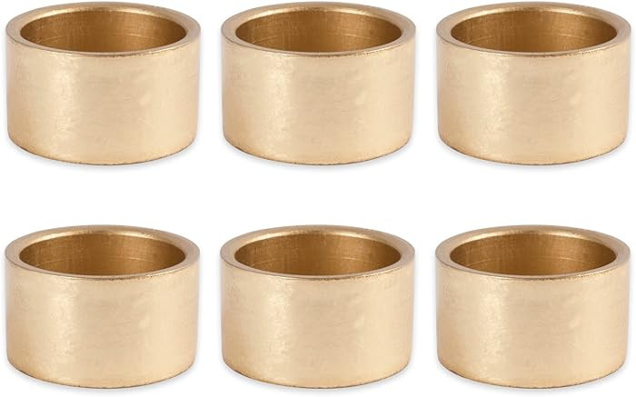 DII Basic Napkin Ring Collection Decorative, Gold, One Size, 6 Count | Amazon (US)
