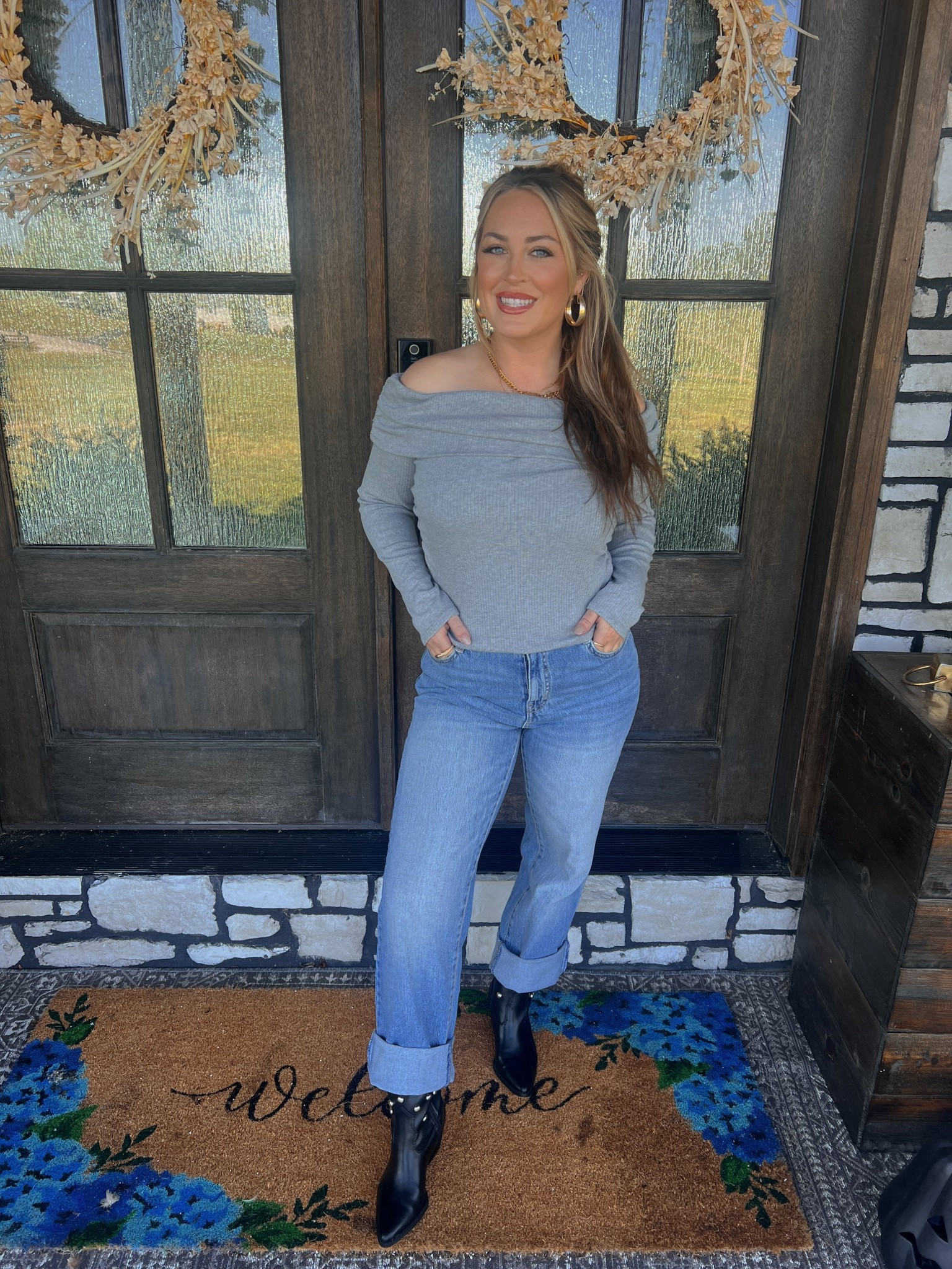 This off-shoulder top + straight-leg jeans + sleek black booties = the perfect affordable fall outfit. Every piece is from Walmart, proving you don’t have to spend big to look stylish!

#LTKStyleTip #LTKFindsUnder50 #LTKMidsize