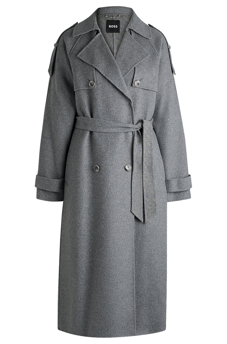 Belted trench coat in a wool blend | Hugo Boss (UK)