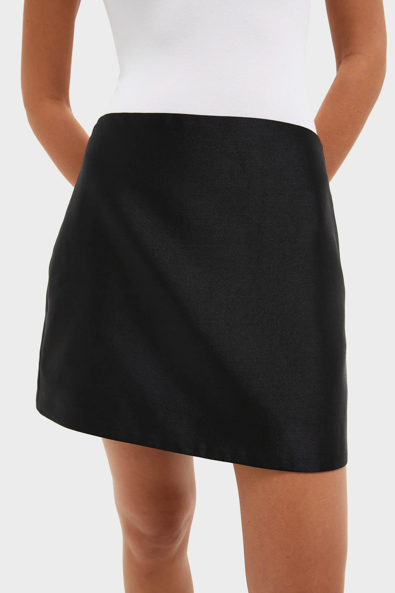 Black Dupioni Opal Skirt | Tuckernuck (US)