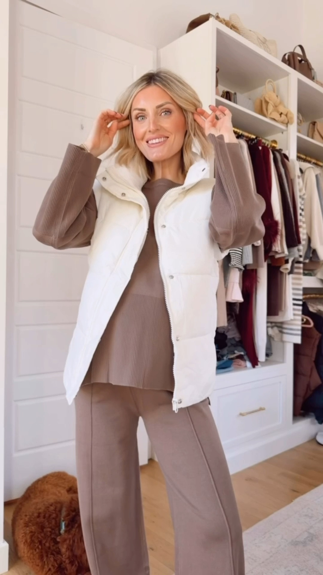 This is such a cute winter look! This puffer vest is a closet staple & comes in several colors! Wearing XS in the vest & M in the matching set. 

Loverly Grey, Amazon find, Amazon fashion, matching set, lounge set, loungewear, white puffer vest, winter fashion, winter outfit ideas 

#LTKSeasonal #LTKTravel #LTKootd