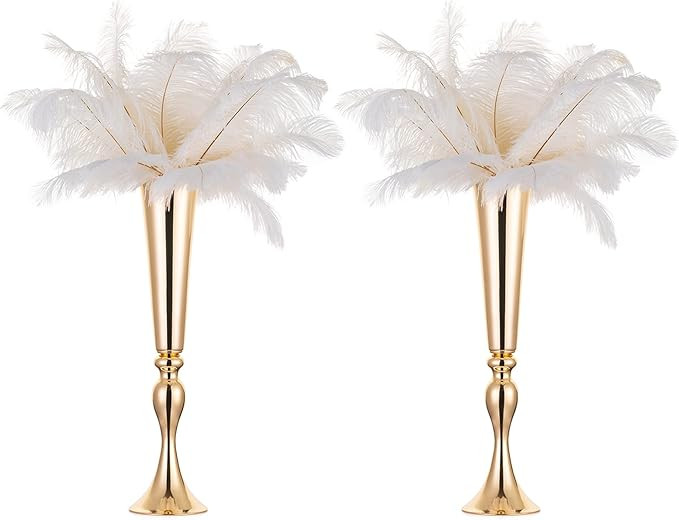 NUPTIO Gold Tall Centerpiece Table: 21.9" Trumpet Vases for Wedding Metal Flower Stand for Party ... | Amazon (US)