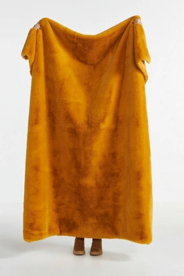 Sophie Faux Fur Throw Blanket | Anthropologie (US)