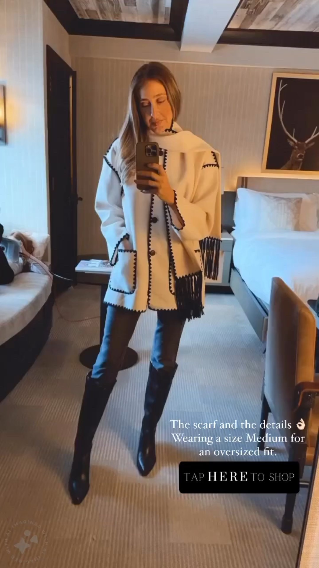 Amazon viral wool coat with a scarf. Chic and so beautiful! I am 5’9” wearing a size medium for a more oversized fit.
Paired with a good jeans and western boots . Great outfit for a winter dinner 
Winter outfit 
Snow outfit 
Coat



#LTKootd #LTKU #LTKTravel