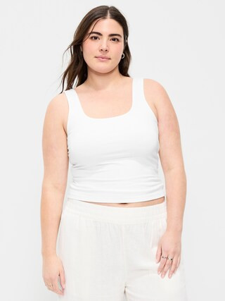 Hug Double-Layer Scoop-Neck Tank Top | Old Navy (US)