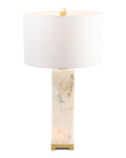 31in Alabaster Table Lamp With Nightlight | Furniture & Lighting | Marshalls | Marshalls