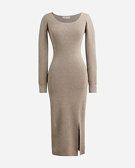 Side-slit metallic sweater-dress | J. Crew US