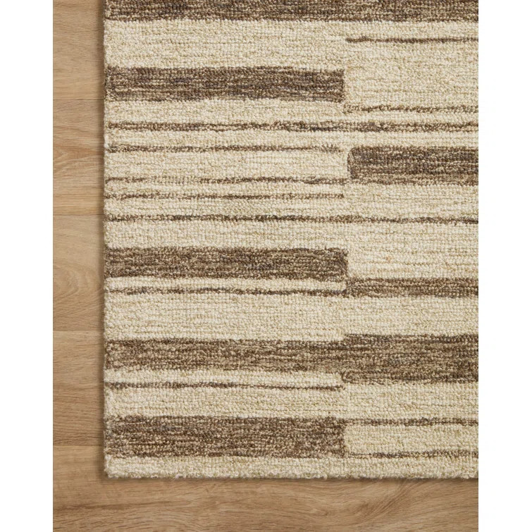 Chris Loves Julia x Loloi Polly Checkered Hand-tufted Beige/Tobacco Area Rug | Wayfair North America
