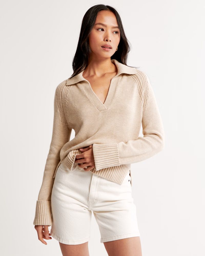 Notch-Neck Sweater | Abercrombie & Fitch (US)