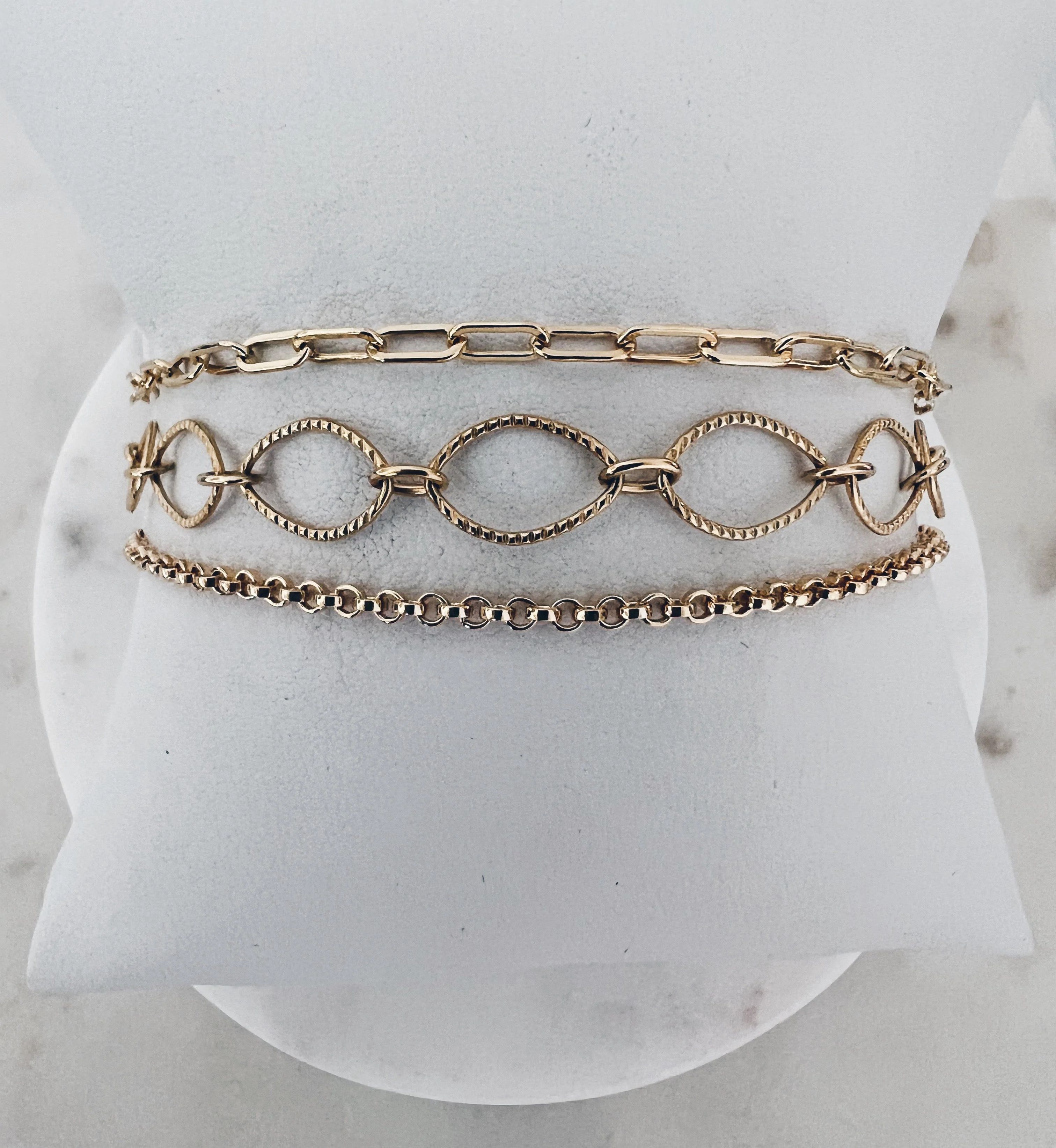 Mixed Chain Layered Bracelet | Mac and Ry Jewelry