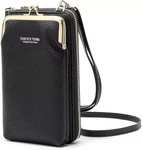 Voikukka Designer Cell Phone Crossbody Bag iPhone Purse with Strap Quilted Crossbody Phone Women Handbag Pouch