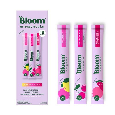 BLOOM NUTRITION Splash Pack Natural Energy Sticks - 10ct | Target