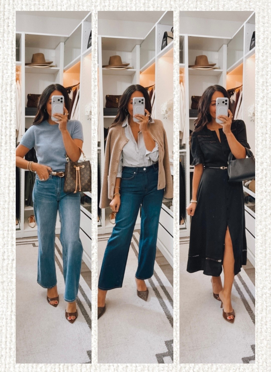 Latest Quince finds! This cashmere tee is an essential, I have it multiple colors- under $50 over 10,000 reviews ⭐️ jeans are my favorite go-to …they’re the same style different wash . Dress is versatile and flatting ⭐️ 
Everything TTS wearing a 28-inch inseam in jeans 

#LTKootd #LTKOver40 #LTKSeasonal