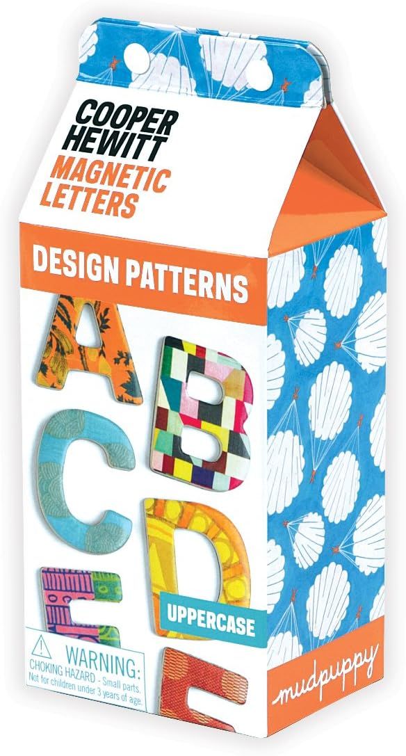 Cooper Hewitt Design Patterns Wooden Magnetic Uppercase Letters | Amazon (US)