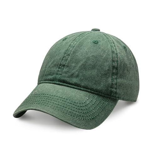 CHOK.LIDS Everyday Vintage Baseball Cap for Men and Women Unisex Adjustable Lightweight Polo Style Curved Brim (Vintage Hunter Green) | Amazon (US)