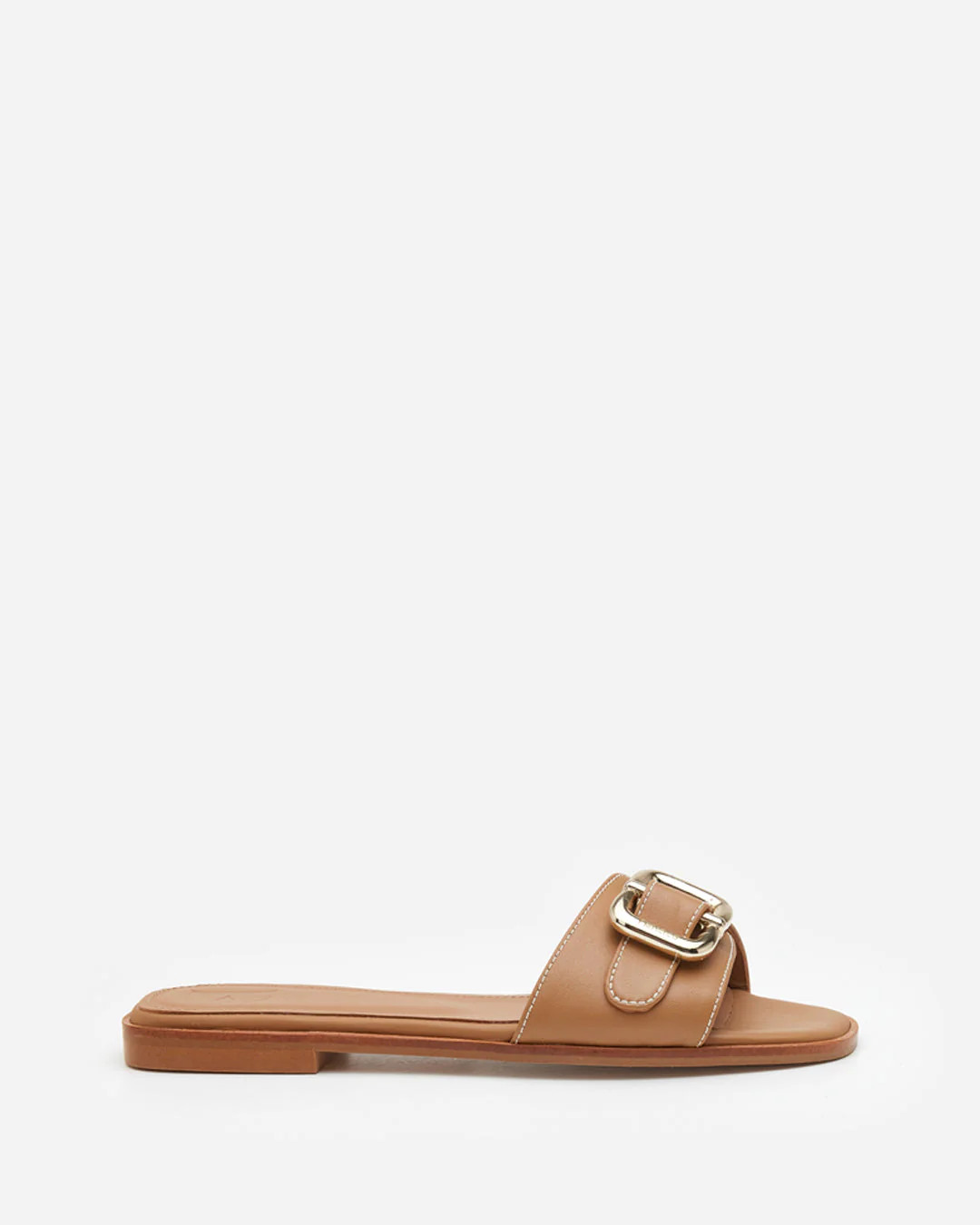 Mimi Leather Cognac Sandal | Flattered