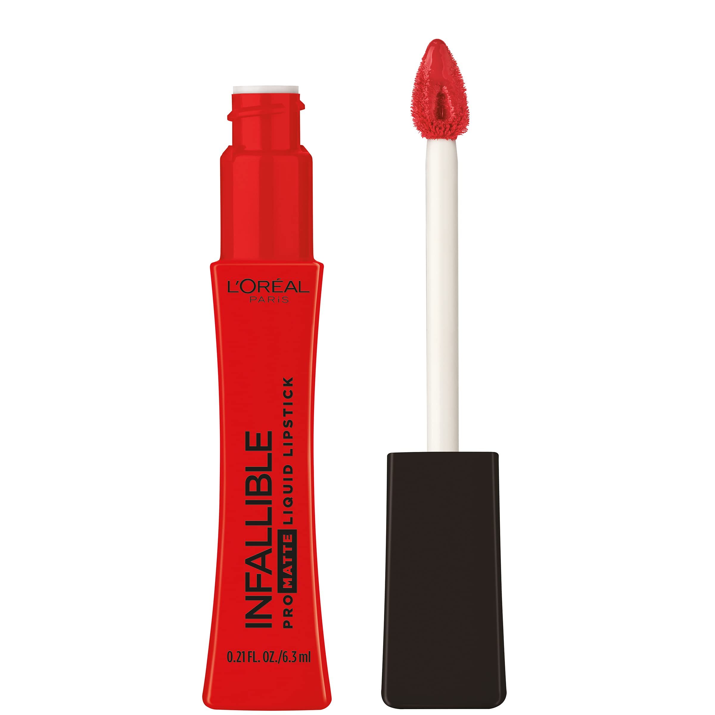 L'Oréal Paris Infallible Pro Matte Liquid Lipstick, Long-Lasting Intense Matte Color, Up to 16HR Wear, highly pigmented, full coverage liquid lipstick, Red Affair, 0.21 fl. oz. | Amazon (US)