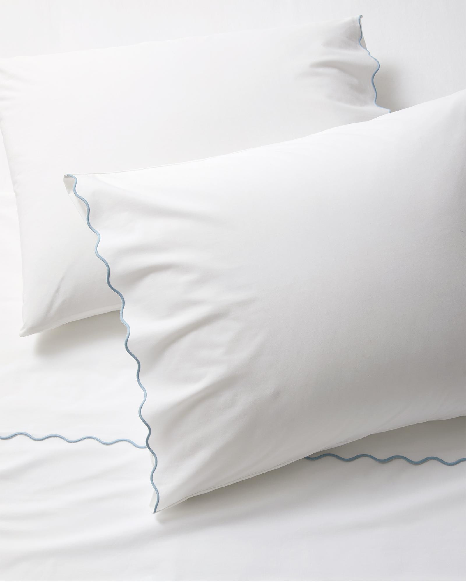 Beach Club Wave Percale Sheet Set – King - Coastal Blue | Serena & Lily | Serena and Lily