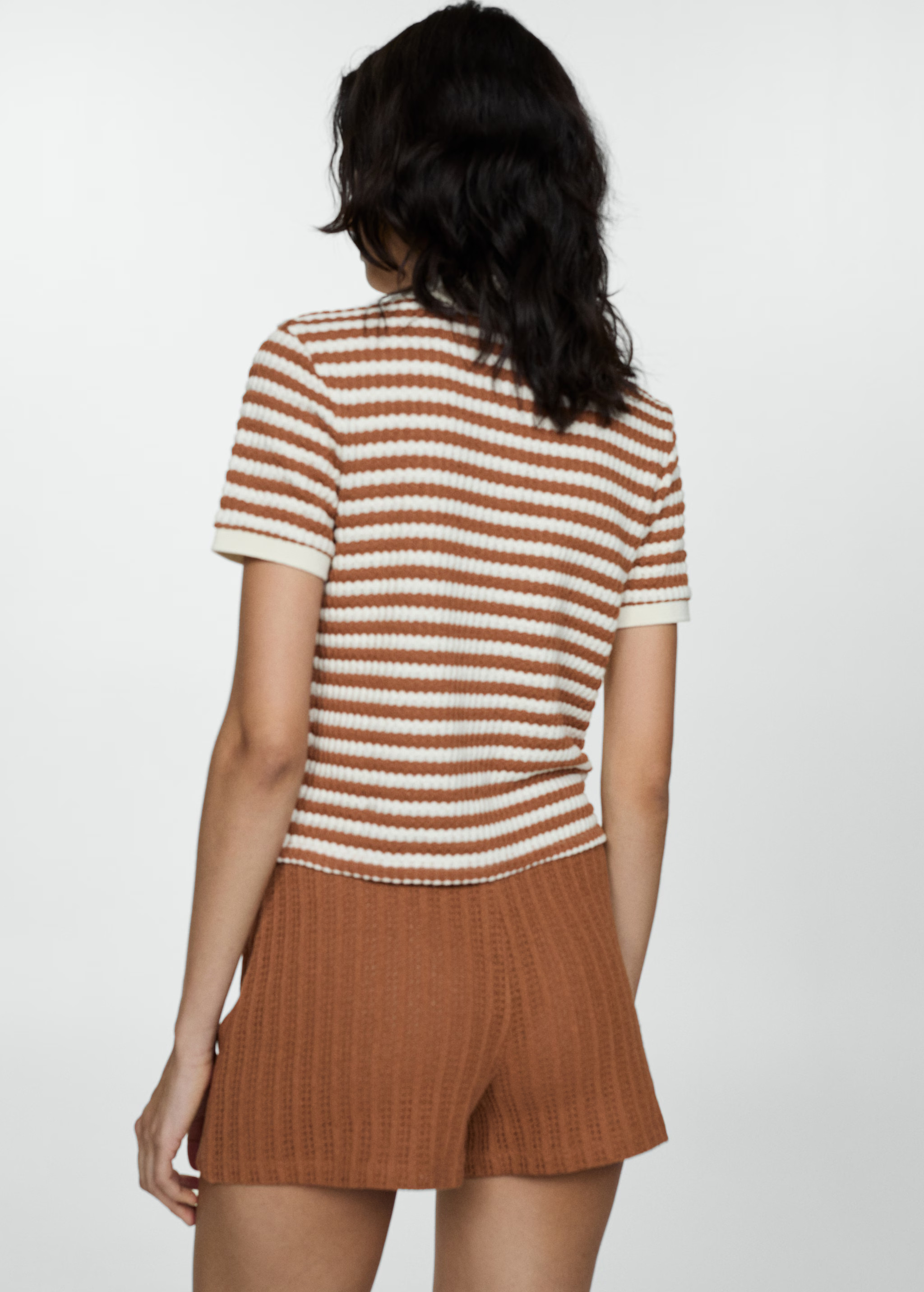 Combined knitted T-shirt | MANGO (US)