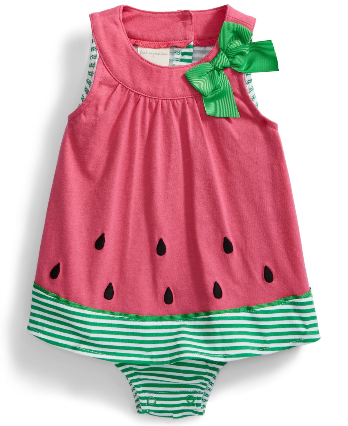 First Impressions Baby Girls Watermelon Cotton Sunsuit, Created for Macy's | Macys (US)