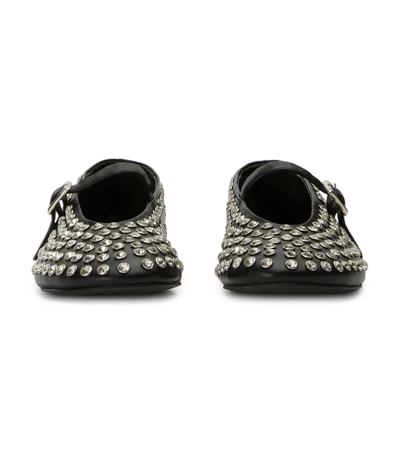 Mateo Black Nappa Flats | Tony Bianco US