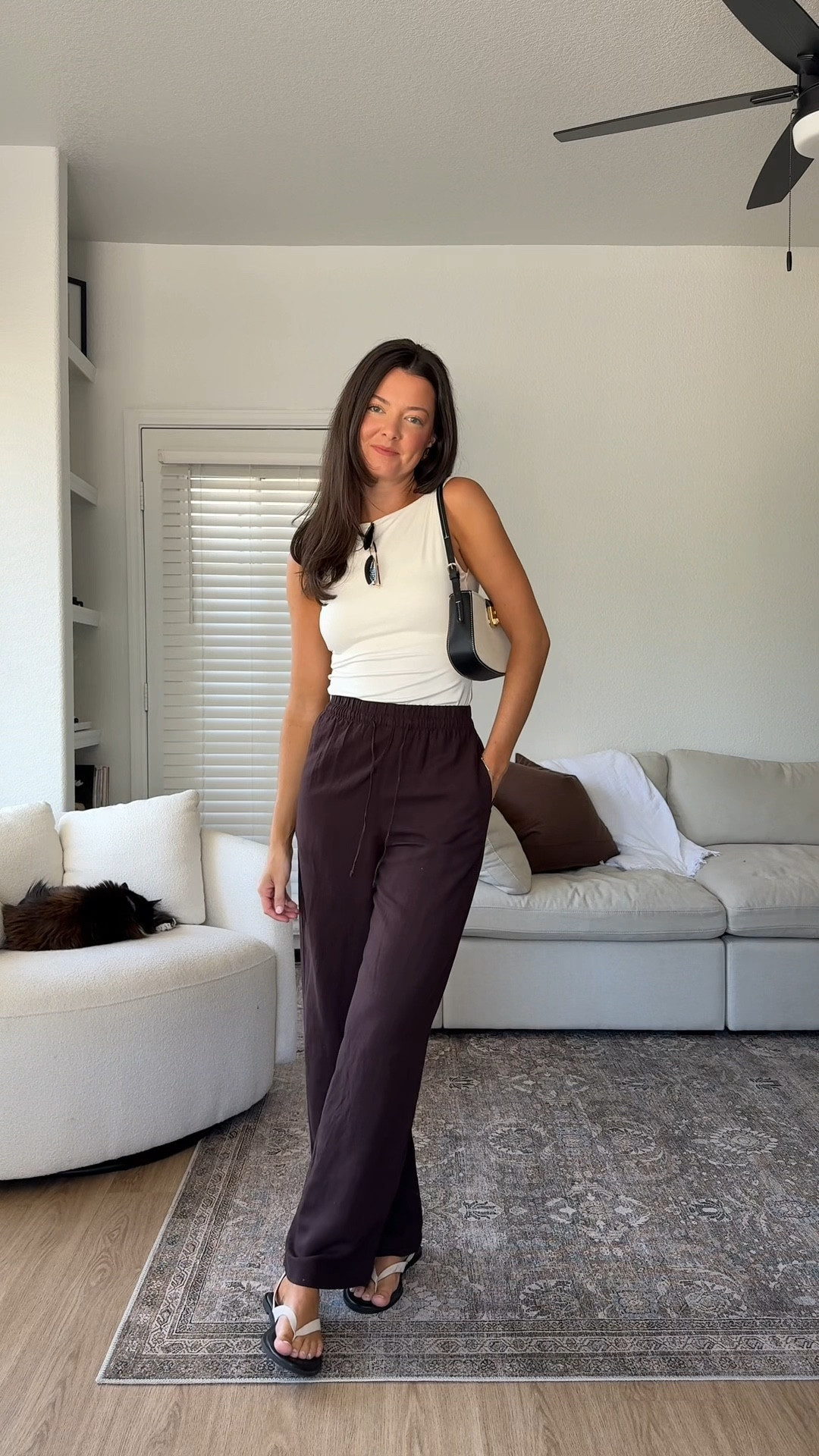 Outfit of the day! I’m 5’7” wearing a size XS in the linen pants and small in the top! 

#LTKSeasonal #LTKFindsUnder100 #LTKWatchNow