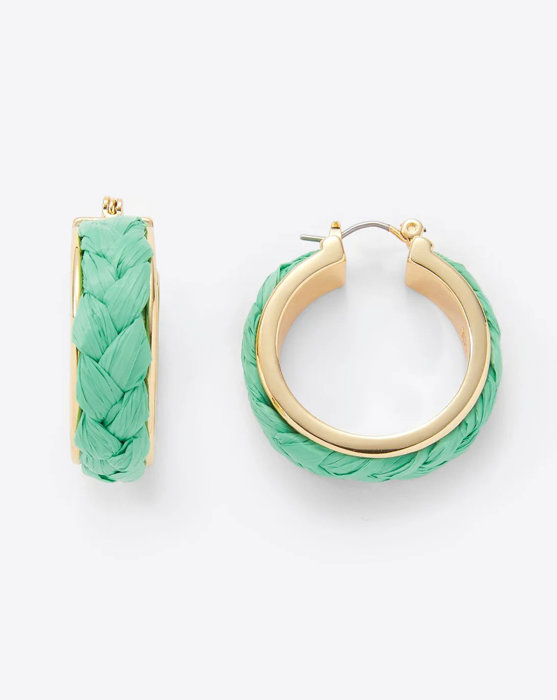 Braided Raffia Hoops | Draper James (US)