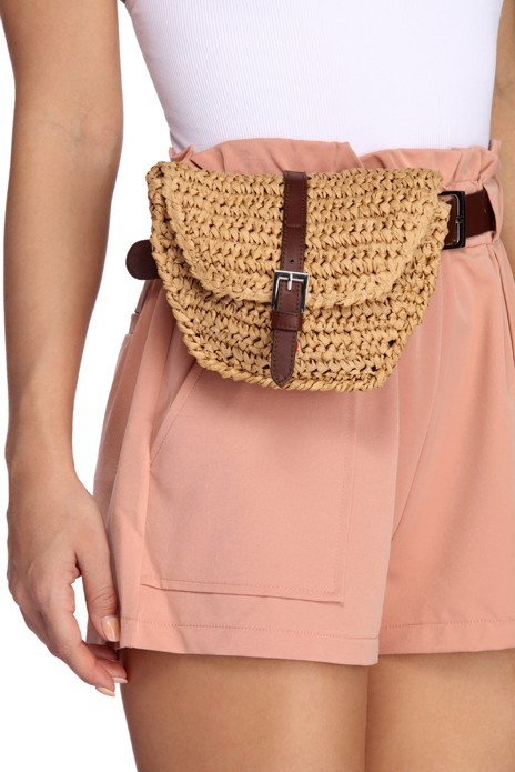 Boho Beauty Straw Fanny Pack Belt | Windsor Stores