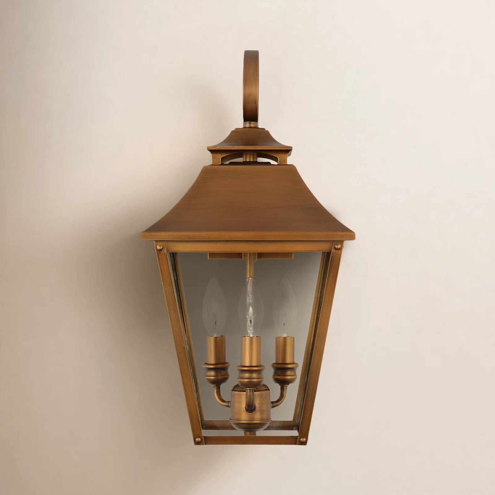 3 Light Empire Outdoor Stainless Steel Wall Light | Birch Lane