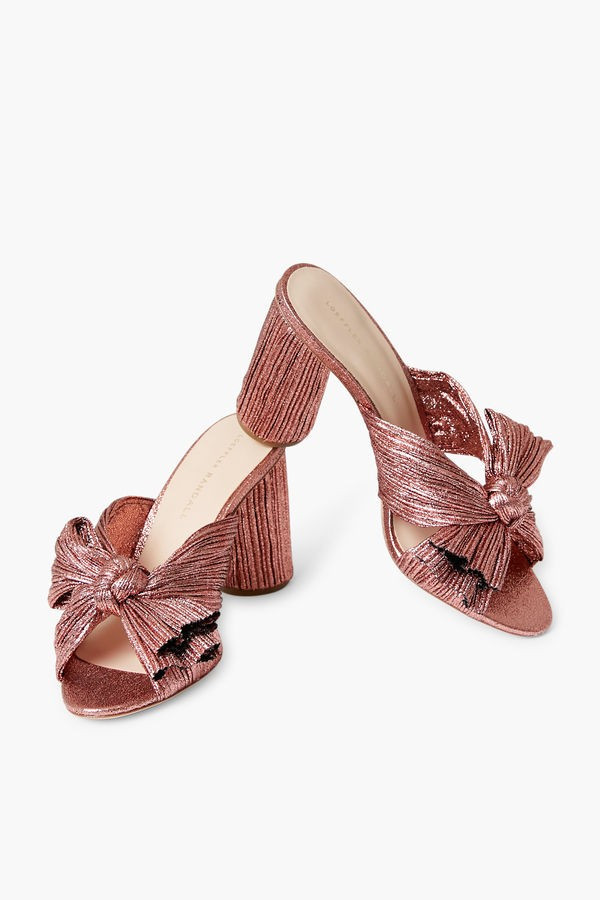 Metallic Rose Penny Knot Mules | Tuckernuck (US)
