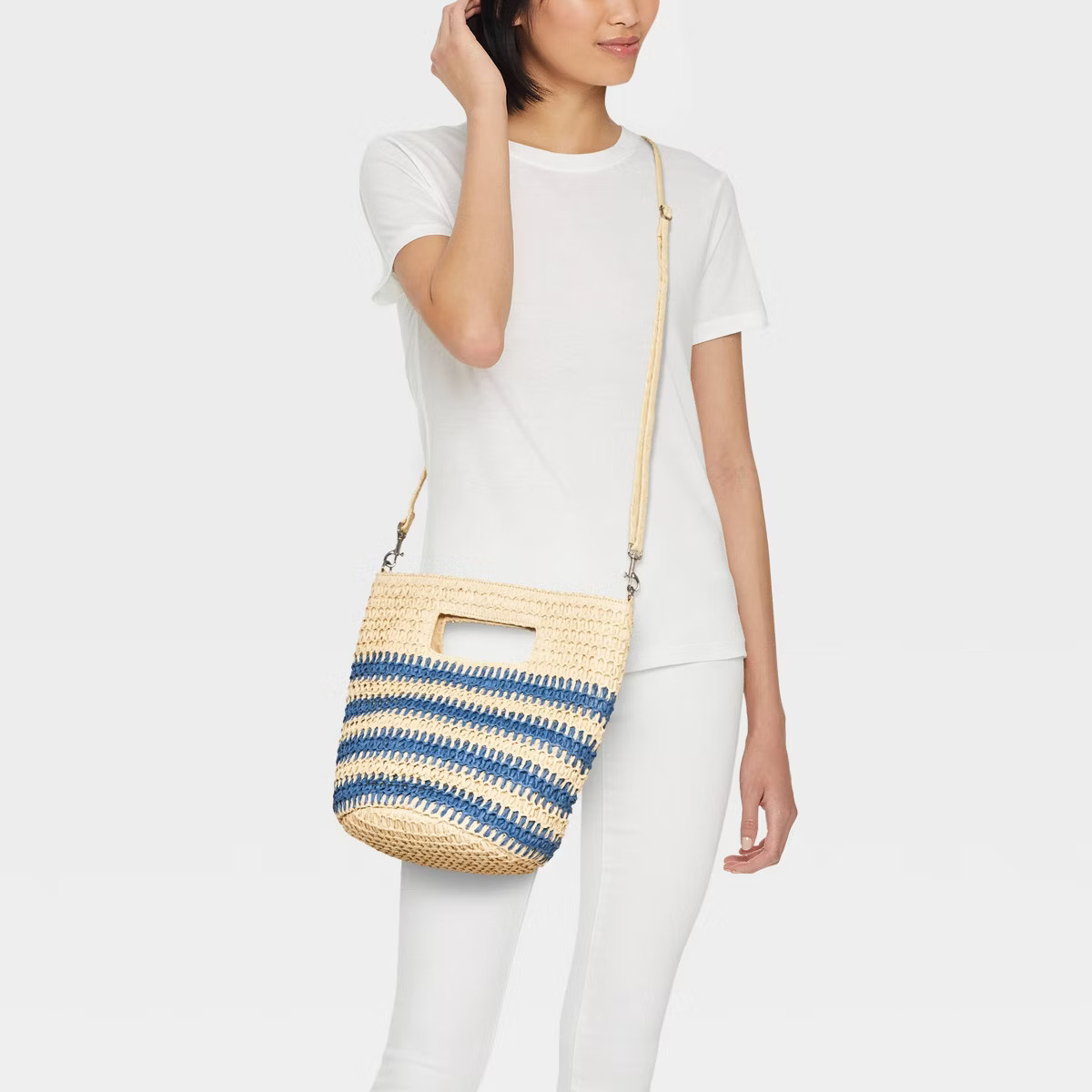 Straw Crossbody Bucket Bag - Universal Thread™ | Target