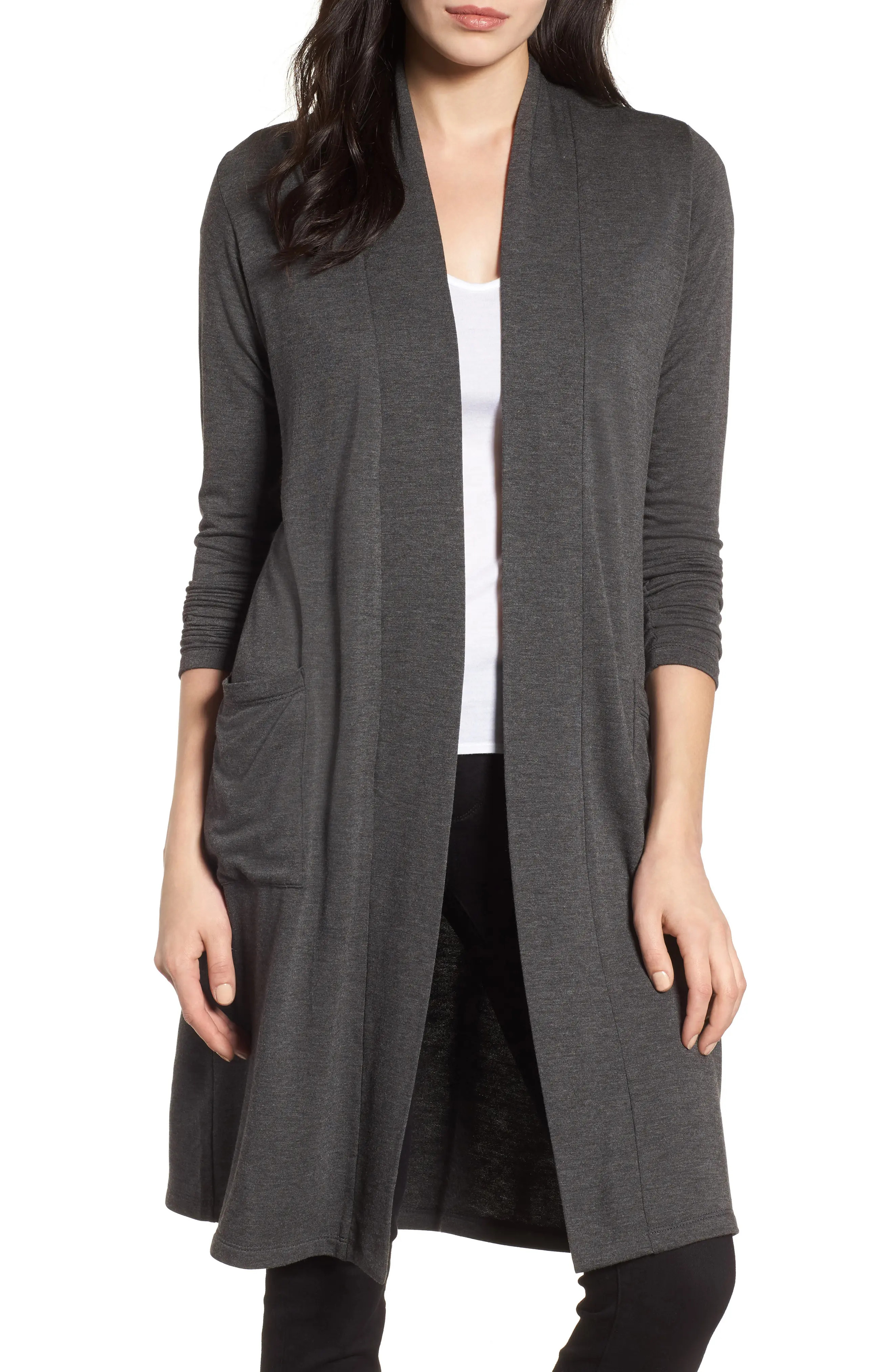 Bobeau Elegant Fleece Cardigan | Nordstrom