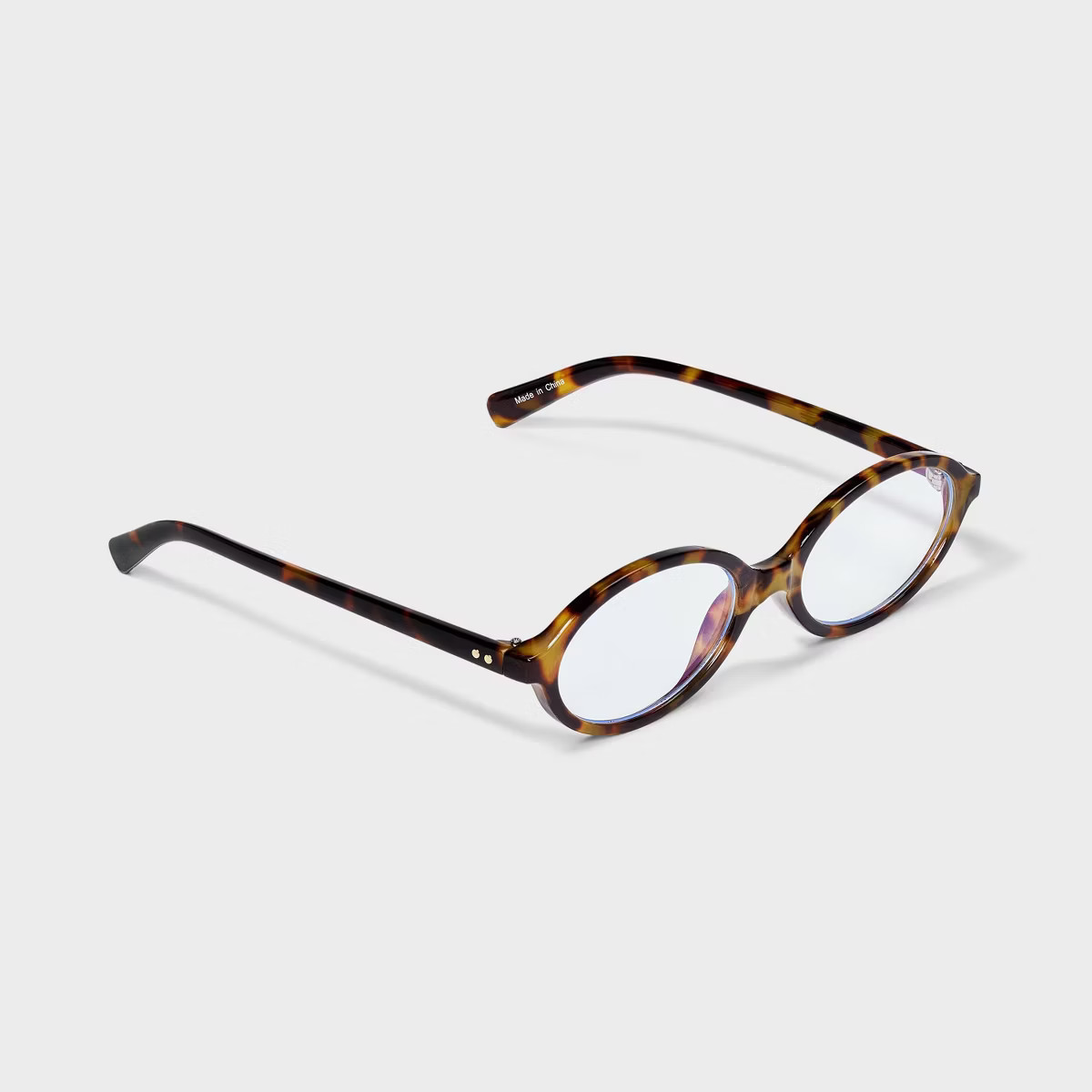 Women's Slim Plastic Oval Blue Light Filtering Glasses- Wild Fable™ Tort | Target