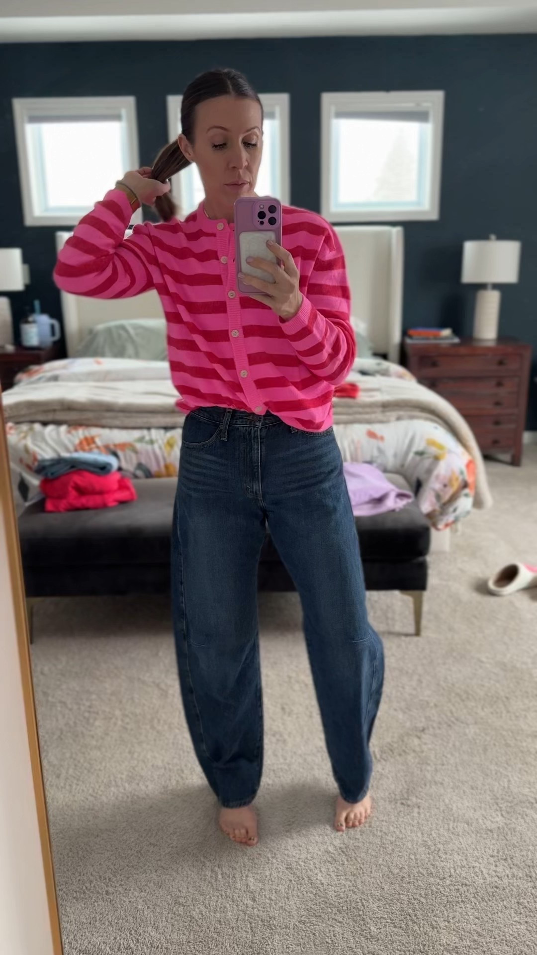 These Levi cinch waist barrel jeans are some of my new faves! I had been eyeing a pair of jeans similar that were over $200 and these are just as good for way less! Paired with the cutest new valentines/spring button down from Target

#LTKSaleAlert #LTKFindsUnder50 #LTKFindsUnder100