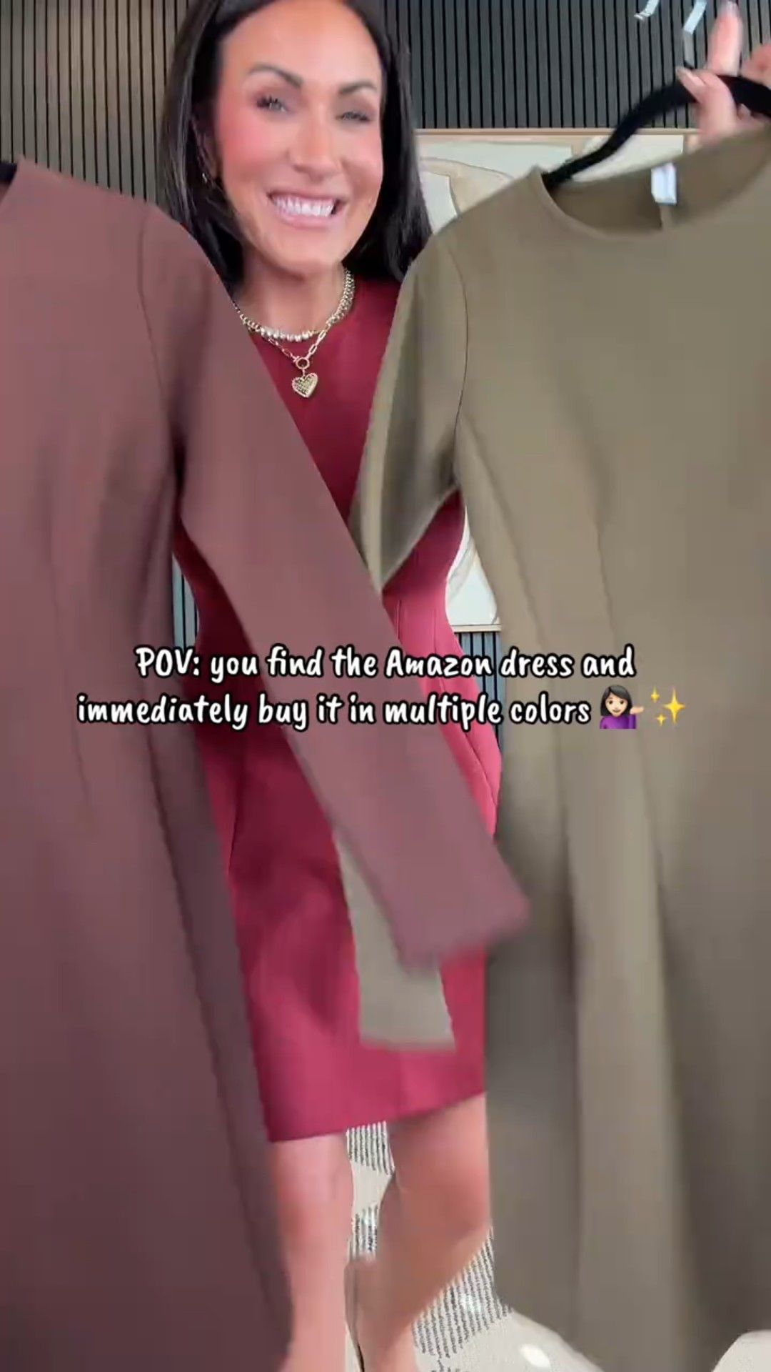 Tell me why this Amazon dress just became my entire personality 😌

Same dress, three colors, zero self-control.

Soft. Snatched. Swingy in the best way.

Throw on heels and she’s date-night ready… swap for boots and she’s brunch-cute ☕️✨

I honestly want this in every color because it’s that good.

Which shade is speaking to you?

5’2” | 130 lbs | 25” waist | 34DD | wearing XS

#AmazonFashion #PetiteFashion #Over40Style #MomStyle #EverydayChic

#LTKOver40 #LTKPetite