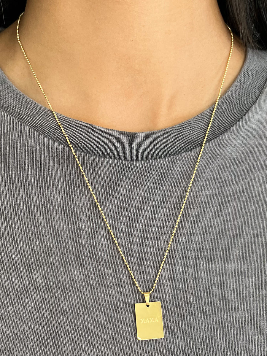 'Mama' Tag Necklace | Talulah