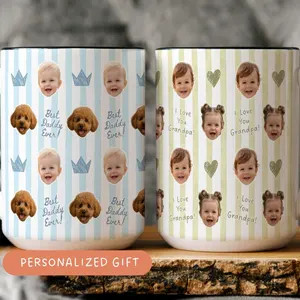 Personalized Photo Mug for Grandpa Papa Baby Face Coffee Cup Custom Baby Mug Gift for Daddy Grand... | Etsy (Global)