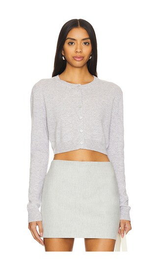 Cashmere Fitted Cardigan in Heather Grey | Revolve Clothing (Global)