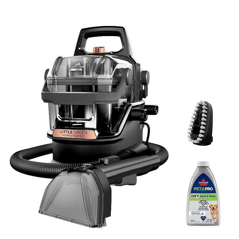 BISSELL Little Green HydroSteam Pet Portable Carpet Cleaner (3605), Black | Kohl's