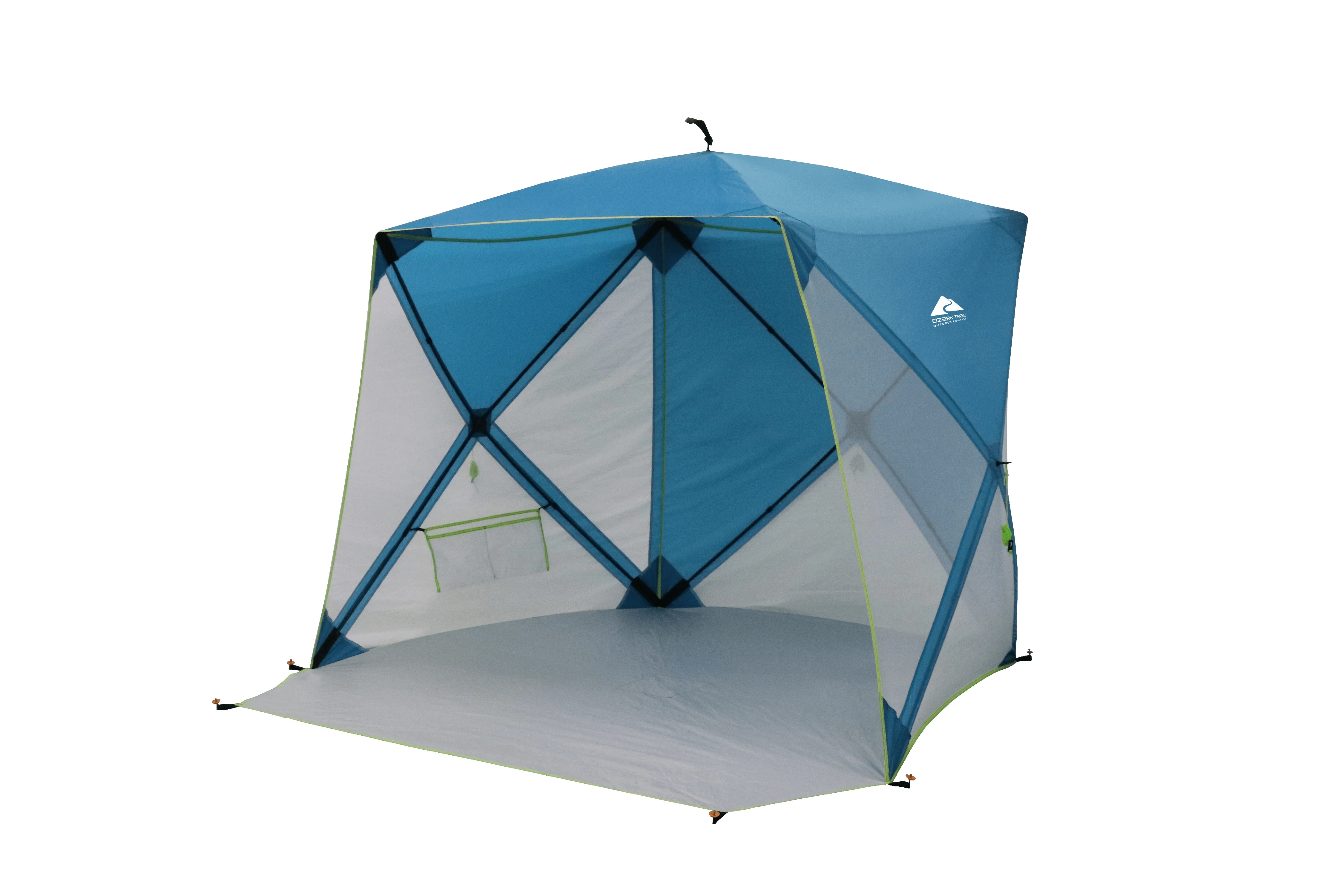 Ozark Trail 6.8 ft x 5.9 ft Pop-up Beach Shelter, Blue | Walmart (US)