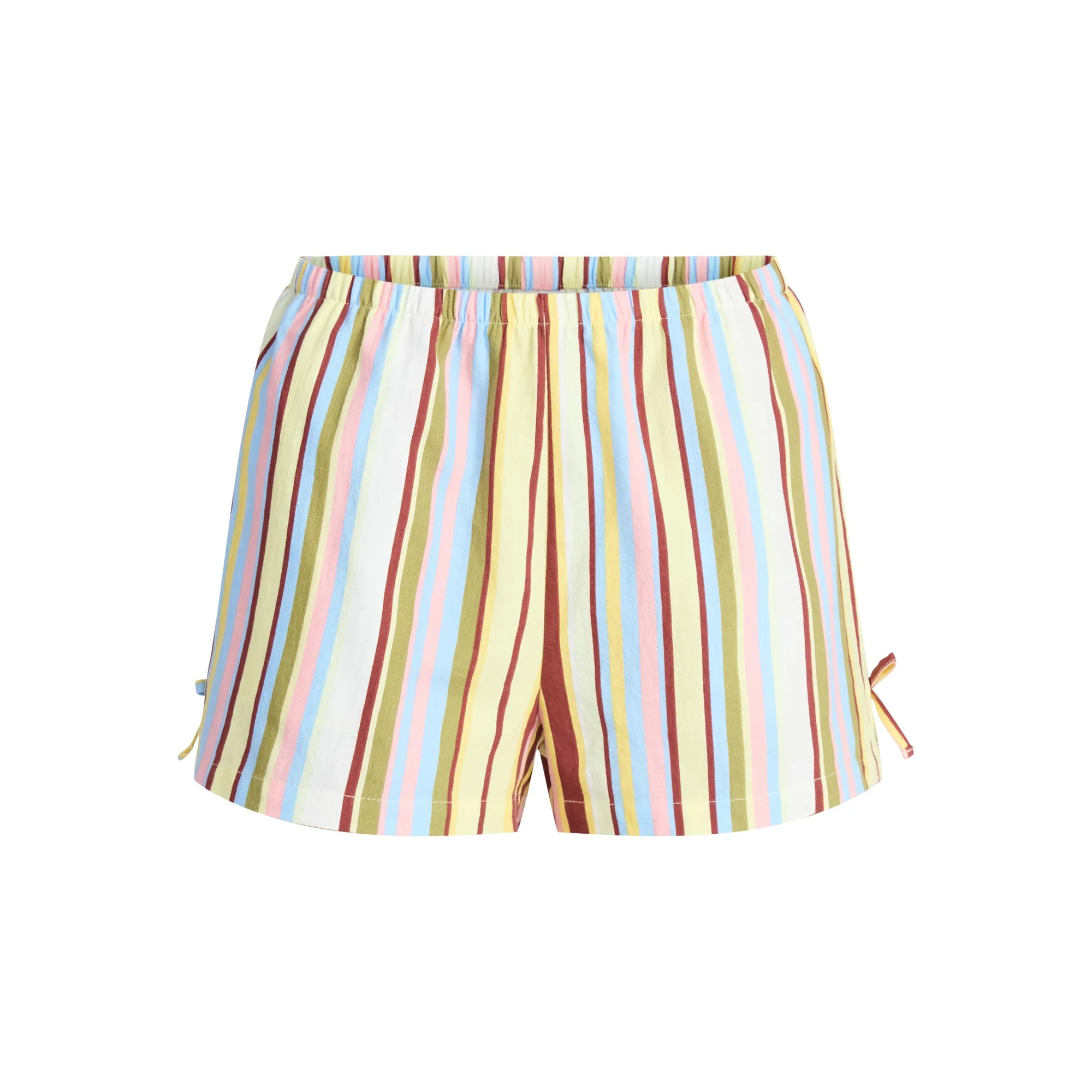 No Boundaries Cotton Pull-On Shorts with Side Bows, Women's XXS-XXL | Walmart (US)