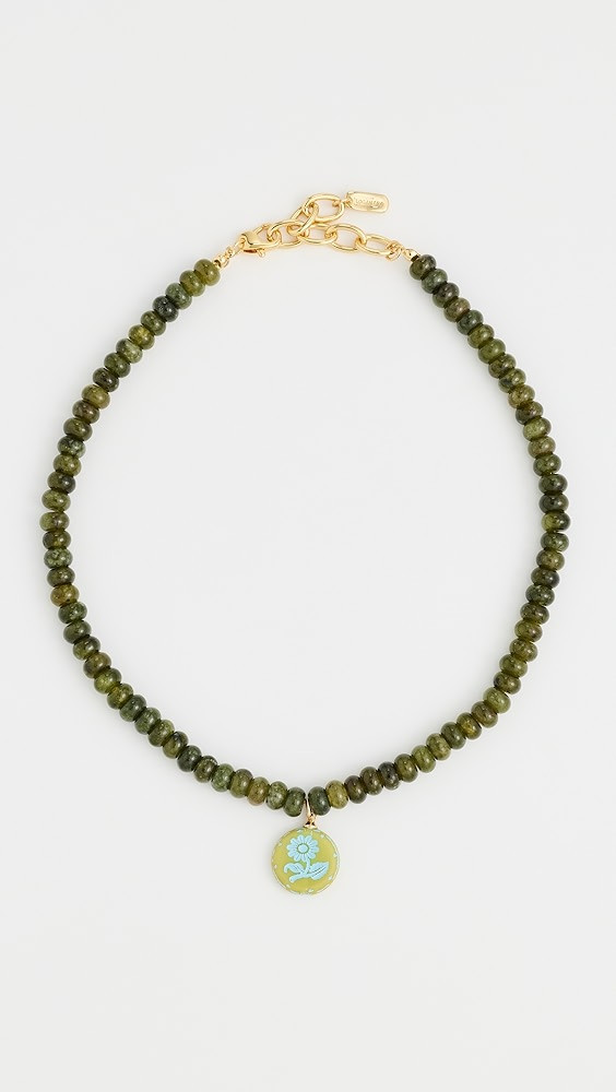 Green Beaded Pendant Necklace | Shopbop