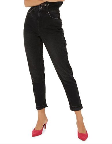 TOPSHOP MOTO Washed Black Mom Jeans 32 Inch Leg | The Bay (CA)