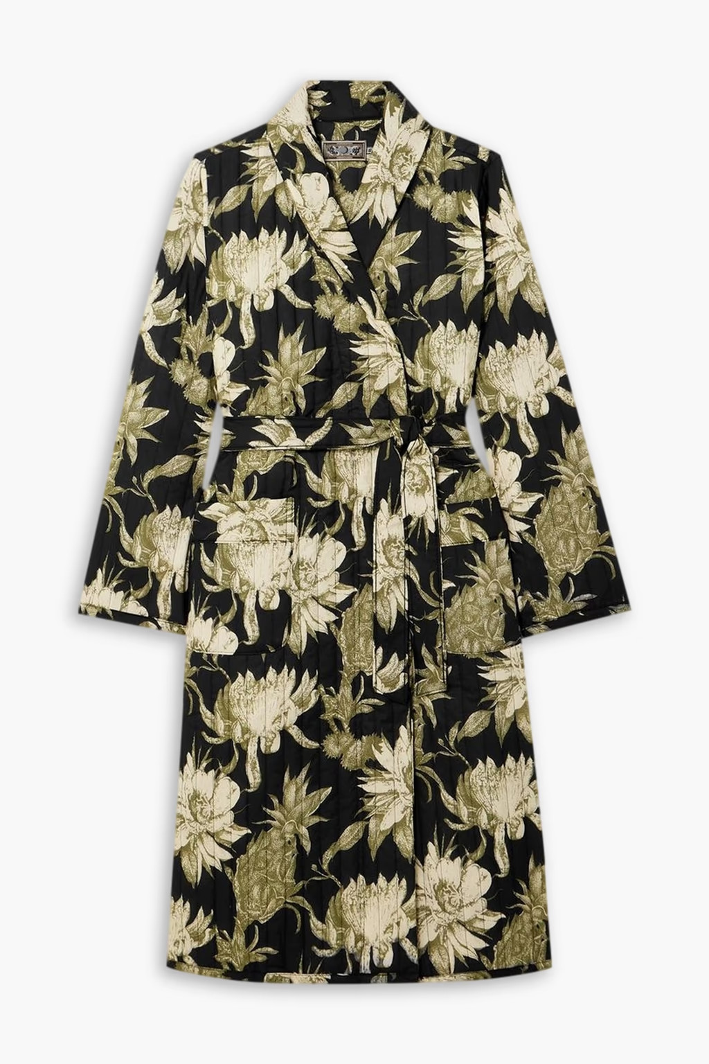 Belted floral-print cotton robe | The Outnet (US and CA)