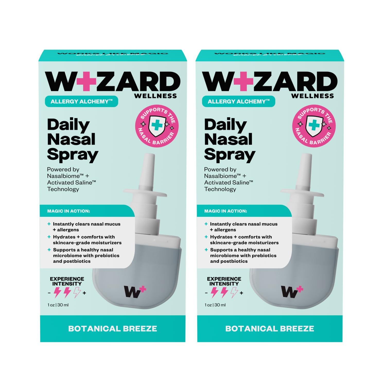 WIZARD WELLNESS Daily Saline Nasal Spray | Triple-Action Hydration & Mucus Cleansing Allergy Mist... | Amazon (US)