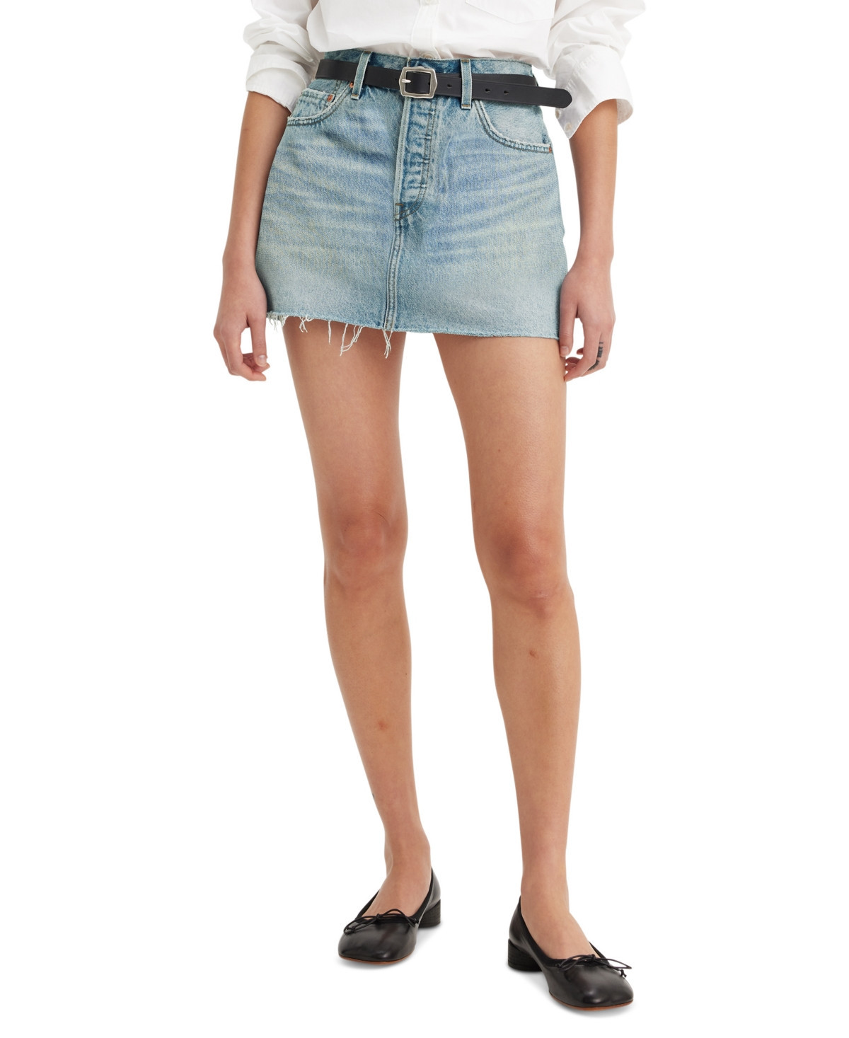 Levi's Women's Icon Cotton Denim Skirt - Woven Minutes | Macy's