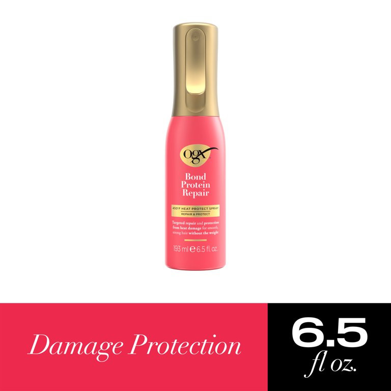 OGX Bond Protein Repair 450°F Hair Heat Protect Spray, 6.5 fl. oz | Walmart (US)